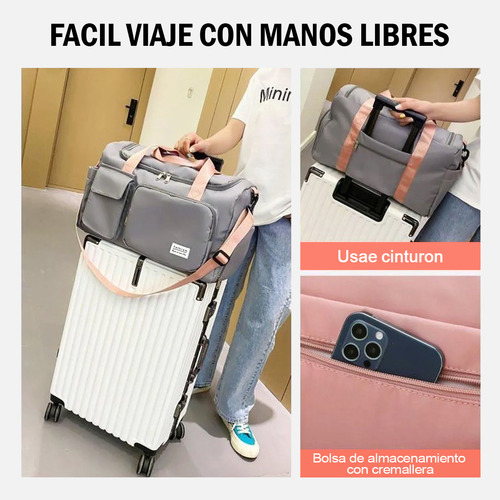 Ddmispo Maleta Gym Deportiva Bolsa Mujer Viaje Mochila