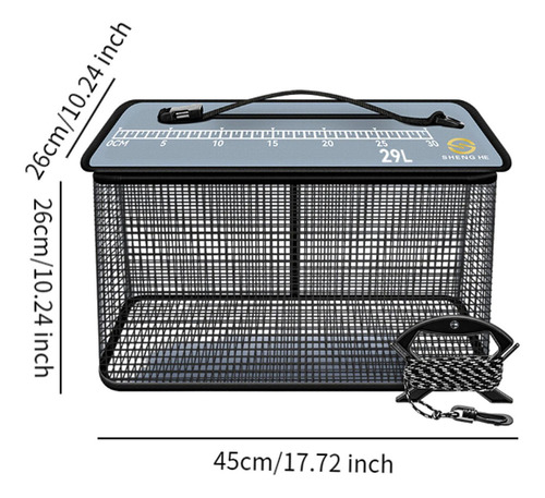 Cesta De Pesca Jaula Para Peces Jaula De 29 Litros