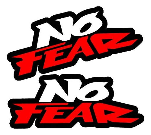 2pcs Vinyl Stickers No Fear Decals Logo Car Motorcycle ...
