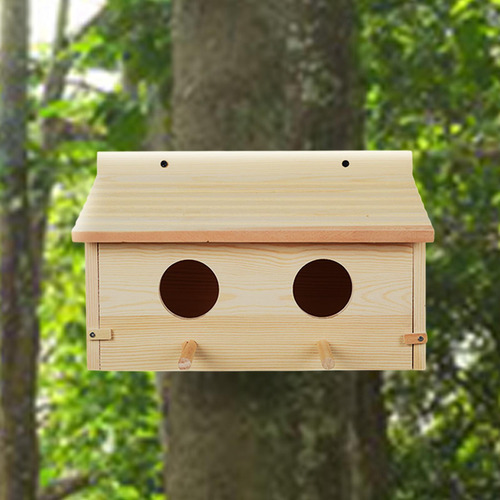Casa Para Pájaros De Madera, Jaula Resistente A La