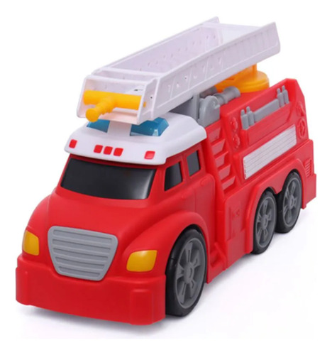 Camion De Bomberos Resistente - Con Luz Y Sonido Bombero Rojo