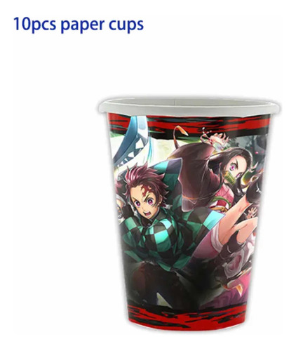 Pack 10 Vasos V3 Demon Slayer Kimetsu No Yaiba Cumpleaños