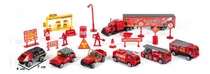 Comprar Conjunto Veículos Carrinhos Diversos Temas Acessórios Cor Bombeiro
