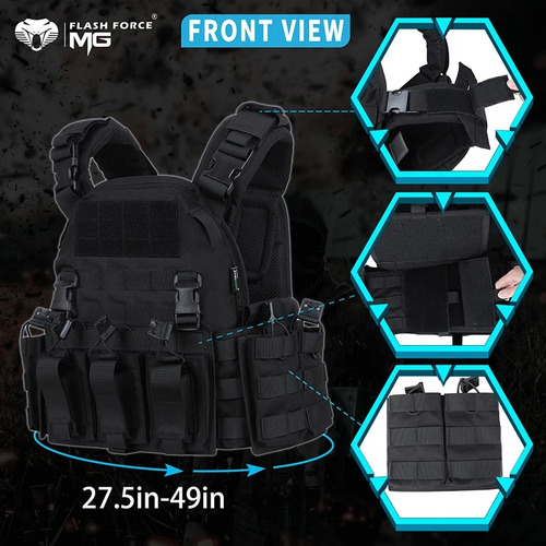 Chaleco Táctico Militar Mgflashforce Plate Carrier Hunting S