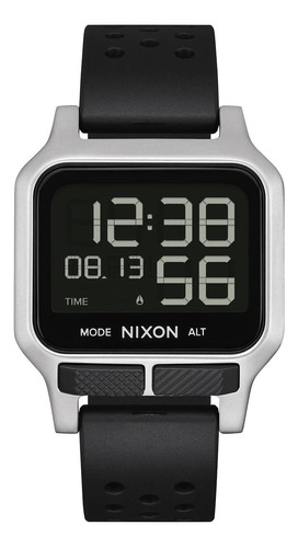 Reloj Hombre Nixon A1320 Cuarzo 38mm Pulso Negro En Caucho