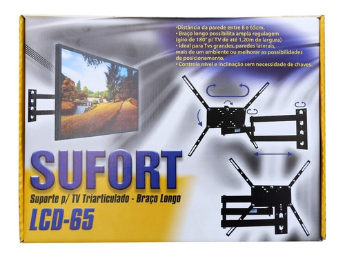 Suporte Sufort LCD-65 de parede para TV/Monitor de 10" até 60" preto