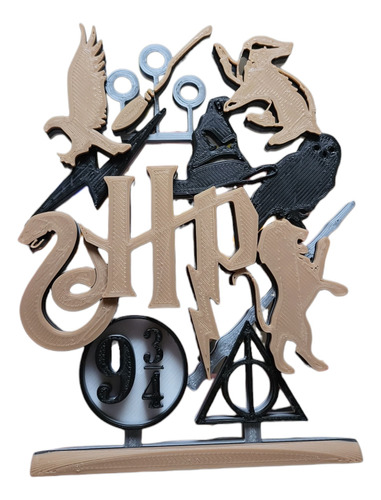 Adorno Figura Decorativa Harry Potter Ornamento Dorado 3d