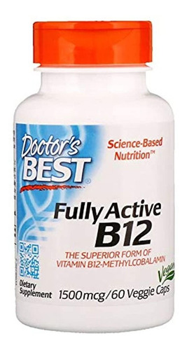 Doctors Best Fully Active B12, 60 Vcaps 1500 Mcg (2 Unidades