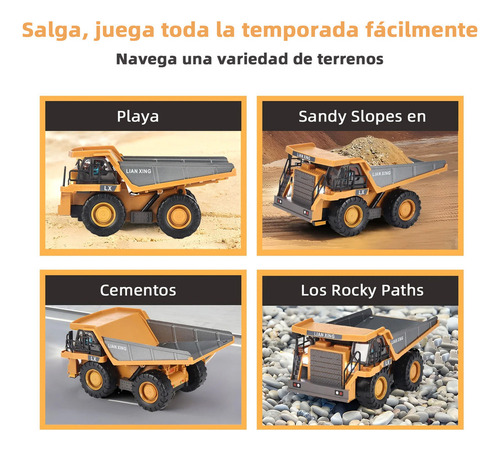 Rovtop 1:24 9ch Camión Coche Volquete Rc Vehículo De