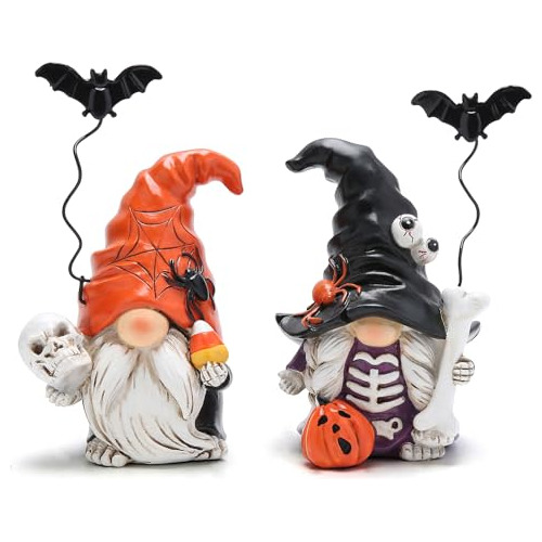 Dúo De Gnomos De Halloween, Exquisitas Figurillas De D...