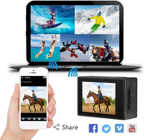 Imagen 2 de 7 de Camara Similar A Gopro / Brave 4 4k 20mp Wifi Resiste Agua