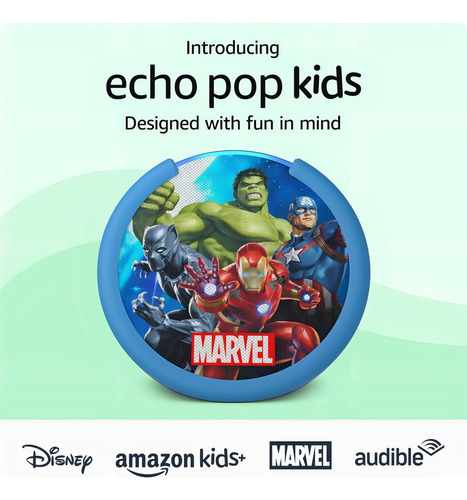 Amazon Echo Pop Kids Para Niños Color Marvel