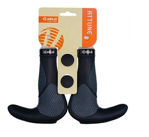 Imagen 4 de 4 de Puños Velo P/ Bici Attune VLG-1185 C/ Cuernitos / Alargue