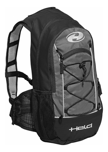 Mochila Moto Touring Held To Go 12 Lts Pvc Color Negro/Gris Diseño de la tela Liso