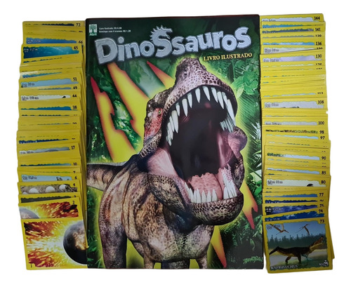 Dinossauros Álbum Figurinhas Completo Para Colar