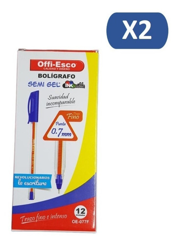 Boligrafo Offi Esco Color Azul Caja X 12 Und