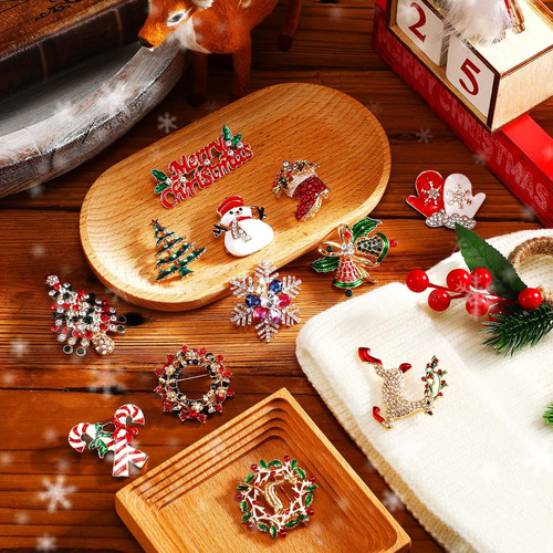 Cindeer 16 Pcs Broches Y Alfileres Para Mujeres Piedra...