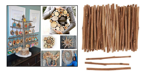 . Rebanadas De Troncos De Madera Sin 100pcs Palitos De