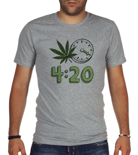 Remera De Hombre Its 420 Reloj Cannabis Chala