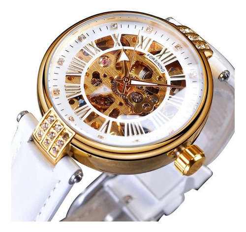 Reloj Mecánico Forsining Skeleton Diamond