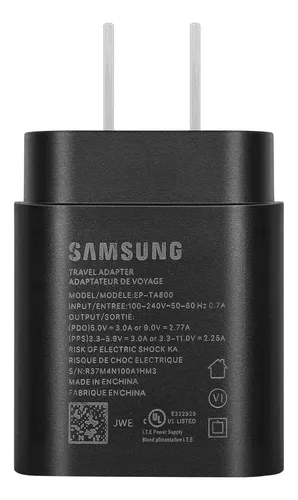 Cargador Samsung De 25 W De Adaptación Rápida Para Galaxy S2