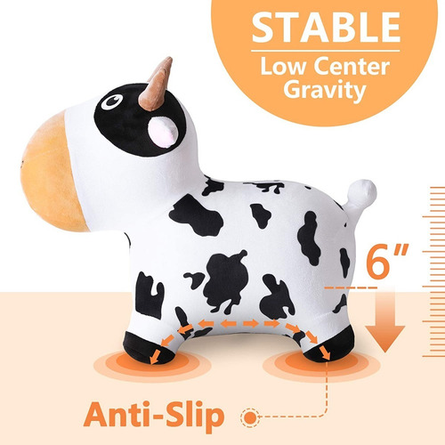 Imagen 3 de 7 de Montable De Vaca Para Niños Pequeños - Brinca Brinca 60cm