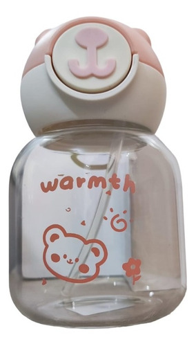 Botilito Vidrio Agua Diseño Kawaii Tapa Seguiridad 500ml 