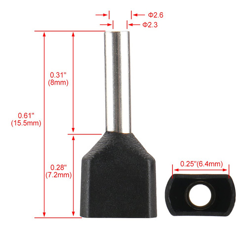 Awg 16/1,5 Mm² - Conector De Crimpado De Cobre Con Aislamien