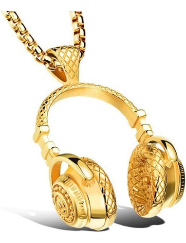 Tenghong2021 Collar Con Auriculares Colgante Musical Cadena 