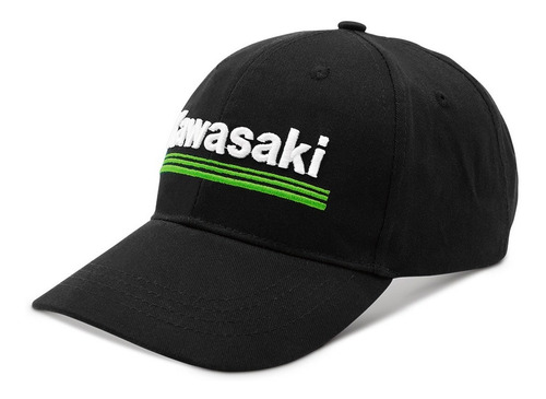 Imagen 2 de 3 de Gorra Original Kawasaki Logo 3g Negro - Ajustable