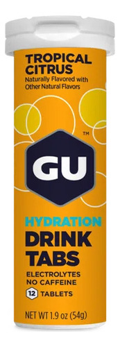 Gu Pastillas De Hidratación Gu Drinks Tabs 12 Servicios Sabor Tropical Citrus