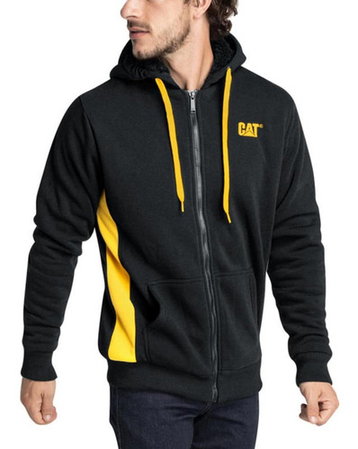 Sudadera Caterpillar 76 Negro Para Hombre