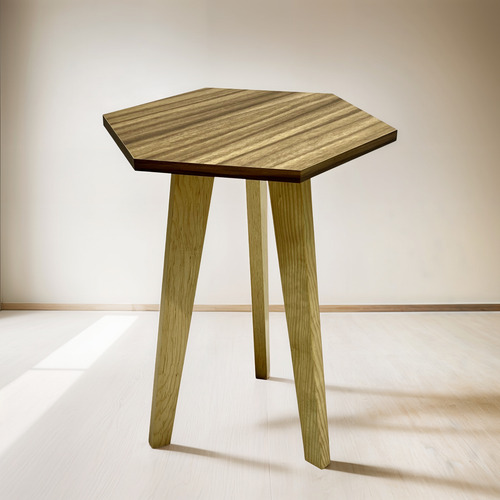 Mesa Hexagonal Lateral Minimalista Moderna Estilo Nordico