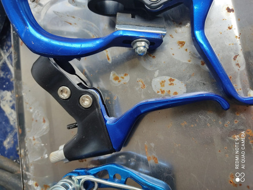Juego De Frenos Bicicleta De Aluminio Azul / Rojo