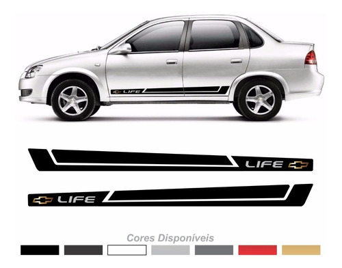 Faixa Lateral Corsa Classic Life Adesivo Chevrolet Par Cs0401