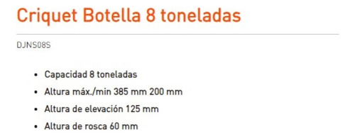 Imagen 2 de 6 de Crique Botella Hidráulico Gato 8 Ton Daewoo 8 Toneladas
