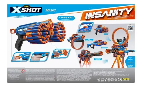 Lancador X-shot Insanity Maniac Pistol 24 Dardos | Parcelamento