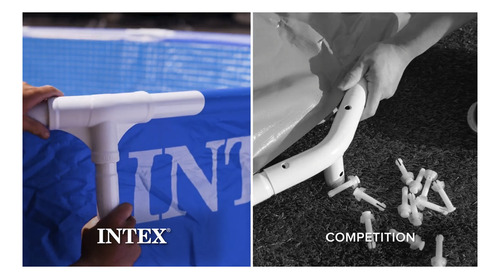 Alberca Intex De 13'x33 Estructura De Metal, Bomba Y Filtro Azul 28217t