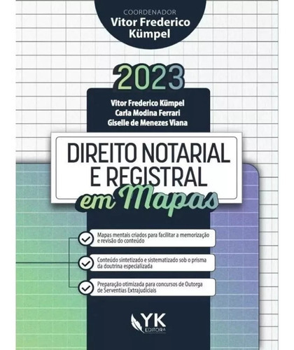 Direito Notarial E Registral Em Mapas - 2023, De Kümpel, Vitor Frederico. Editora Yk, Capa Mole Em Português, 2023