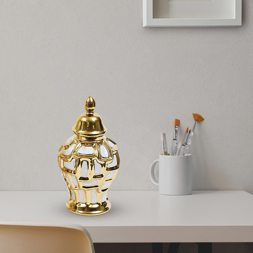 Estilo Retro Porcelana Ginger Jar Centro De Mesa Tapa