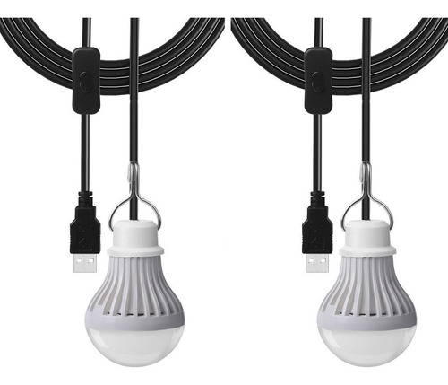 Bombillas Led Para Acampar, 2 Unidades, Usb, Cama Infantil,