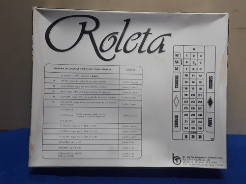 N°1046 Jogo Roleta Completo Da Big Toy (Usado)