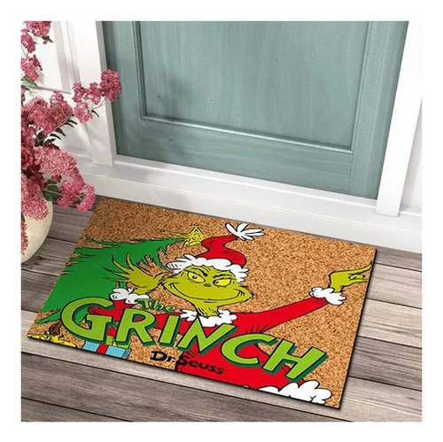 Felpudo Navideño Grinch, Divertido Tapete De Bienvenida, Ant