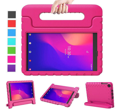 Funda De Alcatel Joy Tab 2 Ltrop A Prueba De Golpes Rosa