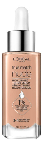 Base de maquillaje en sérum L'Oréal Paris True Match Tinted Serum Hyaluronic Tinted Serum tono light-medium 3-4 - 30mL 30g