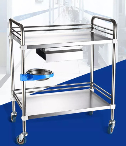 Heaimo Mesa Uso Rudo Sencilla Con Ruedas Inoxidable 60*40