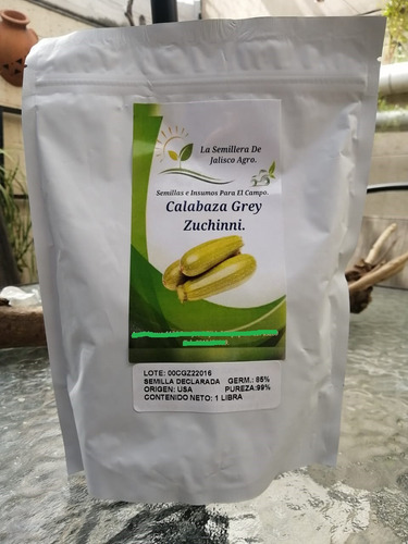 Semilla De Calabaza Grey Zuchini 1/2 Libra La Semillera Jal