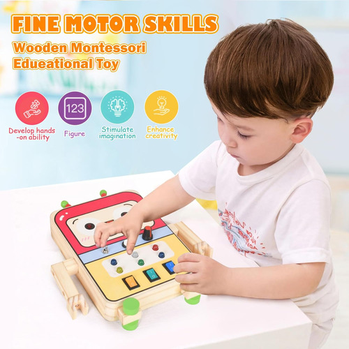 Tablero Ocupado Montessori, Juguete De Viaje Sensorial De Ma