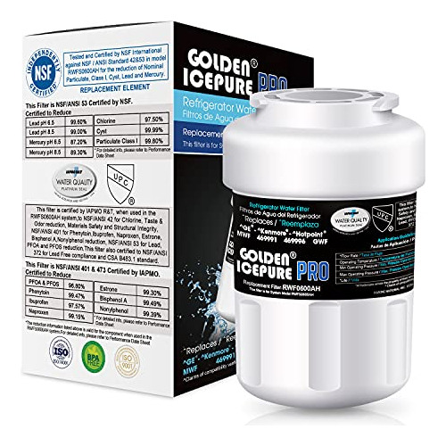 Filtro De Agua Dorado Icepure Mwf De Repuesto Ge Smartw...