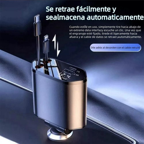 4 En 1 Cargador Retráctil De Coche De Carga Rápida General